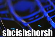 distorted image of a keyboard, labelled 'shcishshorsh'
